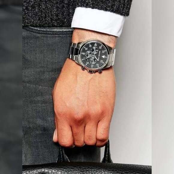 NWT Michael Kors Men's Gage Chronograph Steel Watch/ NO BOX - Picture 3 of 3